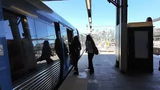 Sweden, Stockholm, subway ride from Gamla stan to Slussen