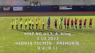 U13 Hidria Tolmin - Primorje  0:4 (0:1), MNZ NG U13, 4. krog, 3.10.2022