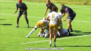Kaleb Geiger Big Hit Turnover Transition Play AMERICAN RAPTORS vs UTAH BEES Infinity Park 9.18.21