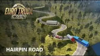 Hairpin road and traffic in ETS2 1.54 #busgames #eurotrucksimulator2 #mod subscribe and support