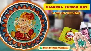 Ganesha Lippan Fusion Art, Festive Decor✨️ #ganesha #ganpati #bappa #trending #youtubevideo #diy 