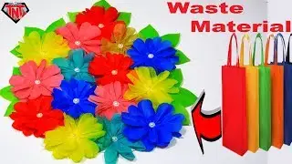 DIY Tote Bags Crafts || How To Make Shopping Bags Wall Hanging