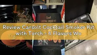 Review Carsolt Cocktail Smoker Kit with Torch - 6 Flavors Wood Chips, 4 Metal Filters, Whiskey Smoke