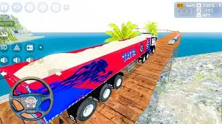 Big heavy Trolley Truck offRoad Drive Full Loaded Truck Driving Gameplay Bus Simulator indonesia 