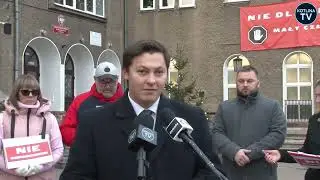 Konferencja prasowa Komitetu Obrony Szkoły im. Władysława Stanisława Reymonta w Kłodzku