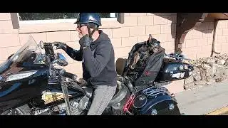 French Bulldog riding on a motorcycle with helmet