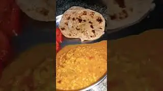#cooking fry daal pyaj ka paratha tamatar ka salad