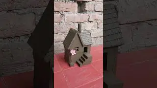 Beautiful miniature mud house making 🏠  || #clayhouse #mudhouse #craft