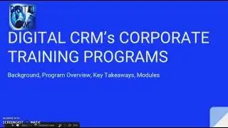 Digital CRM's Corporate Education & Training Programs