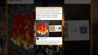 In early Minecraft builds, players could craft chainmail armor using fire blocks&mdash; an item you