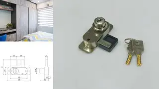 Wardrobe Sliding Door Center Lock For Shutter | Sliding Lock (Quba) Sliding Wardrobe Lock