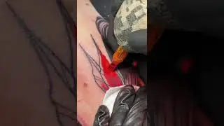 💋HOW TO TATTOO SOLID RED COLOR - CLOSE UP