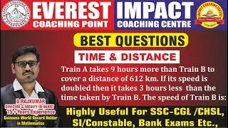 TIME AND DISTANCE | BEST QUESTIONS| RAJ KUMAR SIR | PART-1