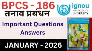 IGNOU BPCS 186 Important Questions Answers for December Session| BPCS 186 previous year solution 