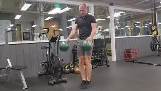 Double KB Swing (KBs Outside Legs)
