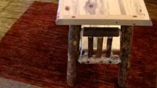 Log Style Console Table in Rustic Bark