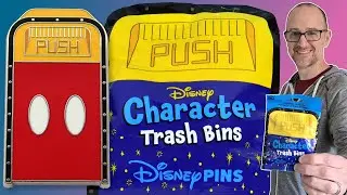 Disney Character Trash Bins Mystery Pins | Disney Pin Unboxing