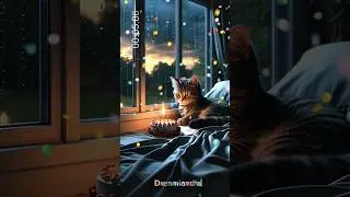 🎂😿 Sad Cat&rsquo;s Lonely Birthday 💔#cat#cats#kitten#happybirthday#cake#o#animalintelligence#aiandcats#ai