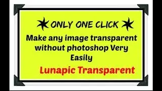 One Click | Make any image transparent without photoshop Very Easily