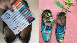 Reuse Old Shoes | DIY Craft With Old Torn Shoes #reuse #shoecraft #upcycling