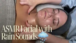 Late Night Facial ASMR | Rainsounds for sleep 😴 