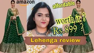 Amazon Lehenga review latest 2021 affordable Lehenga review mehendi function green Lehenga unboxing
