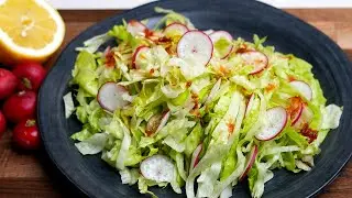 Iceberg Lettuce & Radish Salad with Homemade Ponzu Sauce