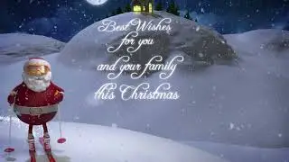 Christmas Santa Ski  /Merry Christmas and Happy New Year Series No 291