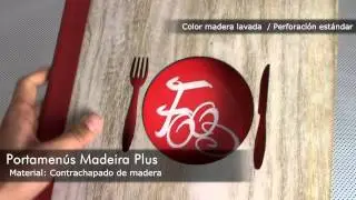 Portamen&uacute;s Madeira Perforado