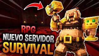 ✨ NUEVO SERVIDOR Survival RPG para MINECRAFT PE 1.21.131 ✅ &iexcl;BOSSES Y DUNGEONS! (Java & Bedrock)