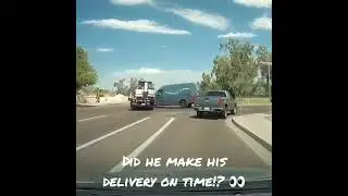Amazon delivery driver crashes! Hard crash into traffic, insane!