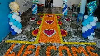 welcome baby boy balloon decoration ideas at home,very easy balloon decoration,balloon decoration