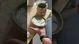Frozen Pond Glaze Technique #ceramic #glazingpottery #potterymagic #pottery #frozenpond