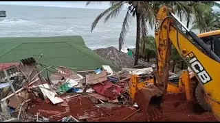 Demolition of the controversial Curlies club in Anjuna