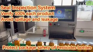 Cap Seal Inspection System Working With Pesticides Product, Automatically Rejecting Faulty Seals