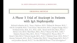Atacicept para tratamento de Nefropatia por IgA (ORIGIN study - Fase 3)