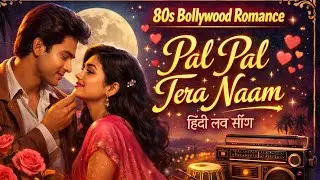 80s Bollywood Style Romantic Love Song 💖 | Hindi Retro Melody | Pal Pal Tera Naam