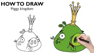 How to Draw Piggy kingdom | Angry Birds Pigs Drawing Tutorials