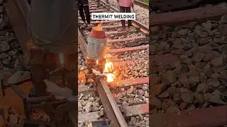 Thermit Welding #thermitwelding #railjoint #destressing #railjoint #indianrailways #railwork #rail
