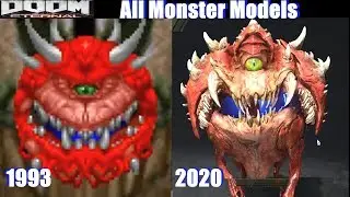 Doom vs Doom Eternal - All Monsters Model Comparison (1993 vs 2020)