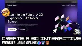 How to Create Interactive 3D Website using Spline | Modern Website Tutorial using HTML and CSS
