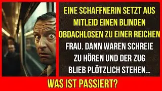 Schaffnerin setzt blinden Obdachlosen zu reicher Dame&hellip; Kaum h&ouml;rten sie Schreie, blieb der Zug stehen