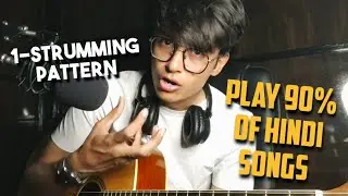 EASY Strumming Pattern for Beginners | Play 90% of Hindi Songs on Guitar! 🔥