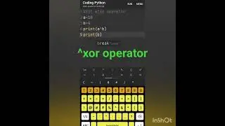 bitwise xor operator Python programming  language 