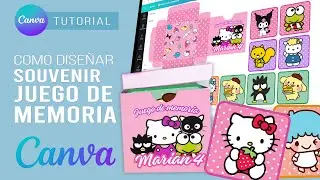 Como hacer un SOUVENIR de JUEGO de MEMORIA para EVENTOS INFANTILES con CANVA paso a paso muy fácil
