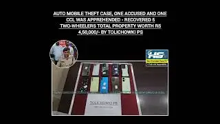 AUTO MOBILE THEFT CASE, ONE ACCUSED AND ONE CCL WAS APPREHENDED - RECOVERED 5 TWO-WHEELERS TOTAL.