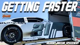 GETTING FASTER w/GMS RACING | Late model stock test at Hickory Motor Speedway