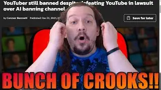 Ютубер ЗАБЛОКИРОВАН, несмотря на победу в суде против YouTube! #YouTubeAIWrongedCreators