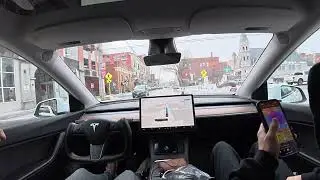 Tesla FSD Drives Us to the UPS Store