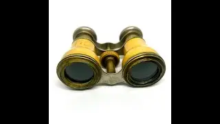 Vintage Yellow & Brass Opera Glasses &ndash; Fixed-Frame Theatre Binoculars, Collectible